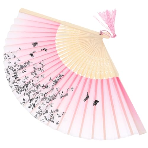 Angoily Faltbarer Handfächer Bambus mit Quaste Vintage Chinesischer Stil Eleganter Handventilator für Dekoration und Stilvolle Anlässe Angoily Faltbarer Handfächer Bambus mit Quaste Vintage Chinesischer Stil Eleganter Handventilator für Dekoration und Stilvolle Anlässe von Angoily