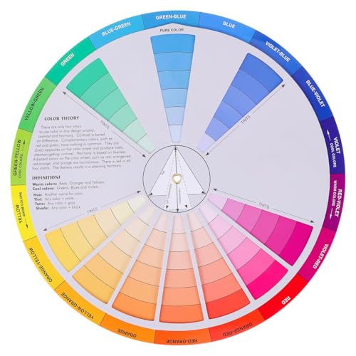 Angoily Farbrad Farbkreis Drehscheibe Color Wheel Farbmischrad Board Farbmischung Kreative Farbkreis Drehscheibe für Pädagogische Anleitung für Kunstunterricht Malerei Airbrush Design Makeup Angoily Farbrad Farbkreis Drehscheibe Color Wheel Farbmischrad Board Farbmischung Kreative Farbkreis Drehscheibe für Pädagogische Anleitung für Kunstunterricht Malerei Airbrush Design Makeup von Angoily
