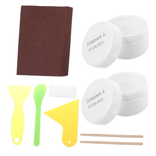Angoily Fliesenreparaturset Badewannen Reparaturset Stark Klebend Porzellan Emaille Reparatur Kit Für Badewanne Waschbecken Duschwanne Reparatur Von Kratzern Dellen Und Defekten Weiß von Angoily