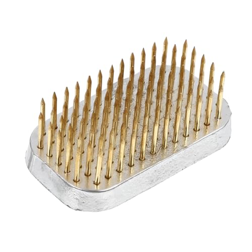 Angoily Floraler Steckigel Kenzan Kupfer Nadeln ohne Gummischutz Blumendeko Halter Japanischer Stil Zen Blumenarrangement Werkzeug für DIY Blumensteckkunst Angoily Floraler Steckigel Kenzan Kupfer Nadeln ohne Gummischutz Blumendeko Halter Japanischer Stil Zen Blumenarrangement Werkzeug für DIY Blumensteckkunst von Angoily