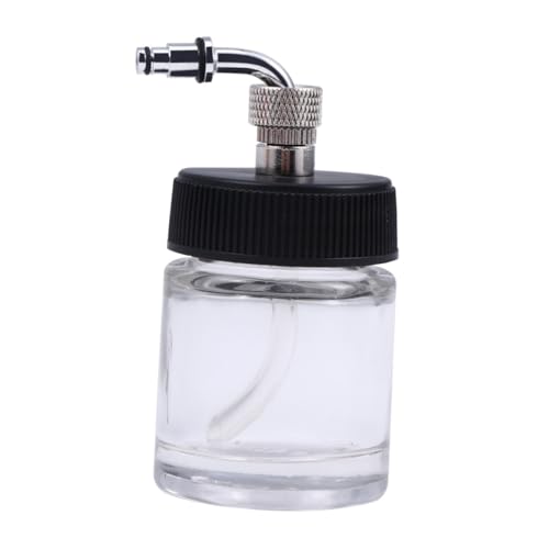 Angoily Glas Airbrush Flaschen mit Schraubverschluss und Adapter Kompatibel mit Meisten Siphon Airbrush Modellen und Marken Wie Master und Badger Wiederbefüllbar für Präzises von Angoily