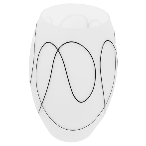 Angoily Glas Lampenschirm Oval Milchglas mit Schwarzem Linien design Dekorativer Pendelleuchten Ersatz Einfacher Lampenschirmüberzug Langlebige Deckenleuchte Abdeckung Angoily Glas Lampenschirm Oval Milchglas mit Schwarzem Linien design Dekorativer Pendelleuchten Ersatz Einfacher Lampenschirmüberzug Langlebige Deckenleuchte Abdeckung von Angoily
