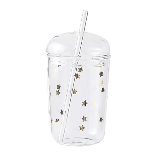 Angoily Glasbecher mit Deckel und Strohhalm - klare ästhetische Tassen Boba Tasse - Glas Wasserflaschen Wiederverwendbarer Becher mit Deckel und Strohhalm für Bubble Tee Saft Eiskaffee Angoily Glasbecher mit Deckel und Strohhalm - klare ästhetische Tassen Boba Tasse - Glas Wasserflaschen Wiederverwendbarer Becher mit Deckel und Strohhalm für Bubble Tee Saft Eiskaffee von Angoily