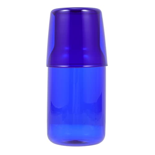 Angoily Glaswasserkrug mit Becher- Wasser- Jug- Saft- Karaffe mit Deckel Und Auslauf für Hausgemachte Getränkeime- Getränk- Krugkrugkrug für Wasser- Tee- Saft- Limonadeblau von Angoily