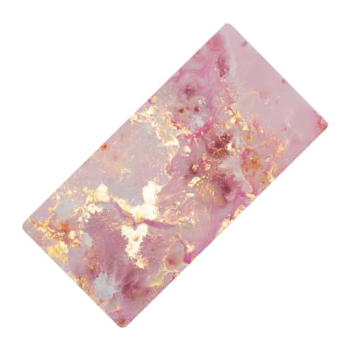 Angoily Große Schreibtischunterlage Marmoroptik Rutschfestes Mauspad Desk Mat mit Glatter Oberfläche für Gaming und Büro Schreibtischdekoration in Elegantem Gold Design von Angoily