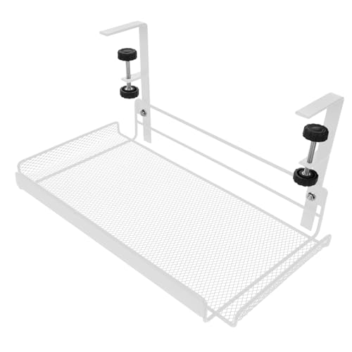 Angoily Hängekorb Zur Aufbewahrung Unter Dem Tisch Unter Regalkorb Dokumentenablage Unter Dem Schreibtisch Stauraum Unter Dem Schreibtisch Unter Dem Schreibtischhalter Weiß Eisen von Angoily