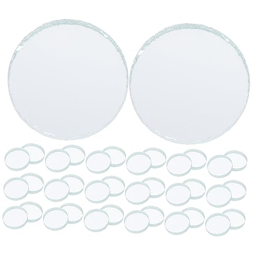 Angoily Handgemachte Runde Glasstücke Diy Dekoration Silberne Mosaikglasstücke für Kunsthandwerk Hochzeiten Schulprojekte und Wohnraumgestaltung von Angoily
