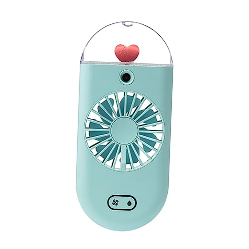Angoily Handheld USB mit Sprühfunktion Tragbarer Leiser Sommer Kühlventilator für Büro und Zuhause Farbwechsel Nachtlicht Grün Angoily Handheld USB mit Sprühfunktion Tragbarer Leiser Sommer Kühlventilator für Büro und Zuhause Farbwechsel Nachtlicht Grün von Angoily