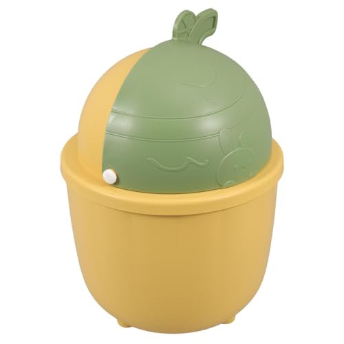 Angoily Hasen-mülleimer Winzige Mülltonne Auf Der Arbeitsplatte Mini-mülleimer Mit Deckel Zähler Mülleimer Papierkorb Recycling-behälter Desktop-mülleimer Mini-papierkorb Mülldosen Gelb Pp von Angoily