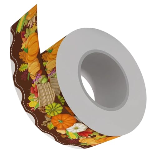 Angoily Herbstliche Wellenbordüre Selbstklebend Dekorative Pinnwandrand Dekoration für Tafel Klassenzimmer Büro Fenster Angoily Herbstliche Wellenbordüre Selbstklebend Dekorative Pinnwandrand Dekoration für Tafel Klassenzimmer Büro Fenster von Angoily