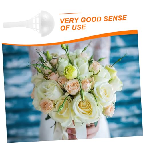 Angoily Hochzeits Blumenstraußhalter aus Langlebigem Schaumstoff Handlicher DIY Brauthalter für Frisch und Kunstblumen Halbkugel Bouquet Halter für Brautstraußgestaltung von Angoily