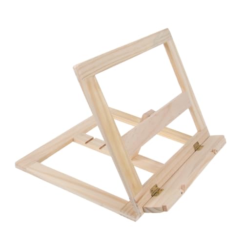 Angoily Holz Leseständer Buchhalter Verstellbar Leichter Tragbarer Buchständer mit Sicherem Seitenhalt für Bücher und Tablets Natürliche Glatte Oberfläche Myopiepräventiv für Erwachsene von Angoily