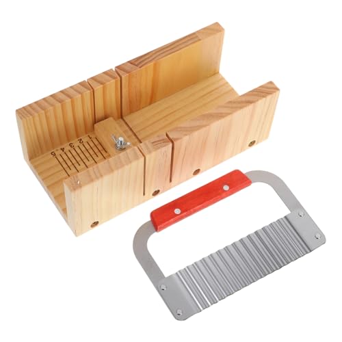 Angoily Holz Seifenschneider mit Doppeltem Schlitz für Variable Schnittstärken Gewellter Wellenschneider Robustes DIY Seifenherstellungswerkzeug für Professionelle und Private Nutzung von Angoily