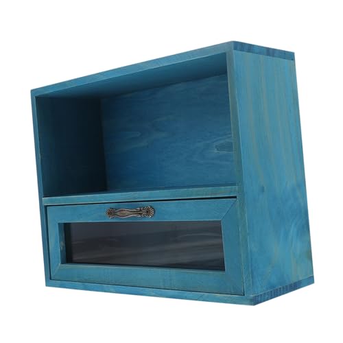 Angoily Holz aufbewahrungsbox mit Glas schublade Retro design Praktischer Schmink Schmuck organizer für Schreibtisch Stabiles Verschleißfestes Holz für Büro Heimgebrauch Angoily Holz aufbewahrungsbox mit Glas schublade Retro design Praktischer Schmink Schmuck organizer für Schreibtisch Stabiles Verschleißfestes Holz für Büro Heimgebrauch von Angoily