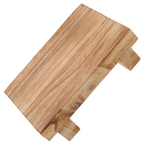 Angoily Holzhocker aus Geflammtem Paulownia Dekorativer Küchenhocker Rustikaler Hocker für Theken und Wohnbereich Vielseitig Einsetzbar und Handlich für Pflanzen von Angoily