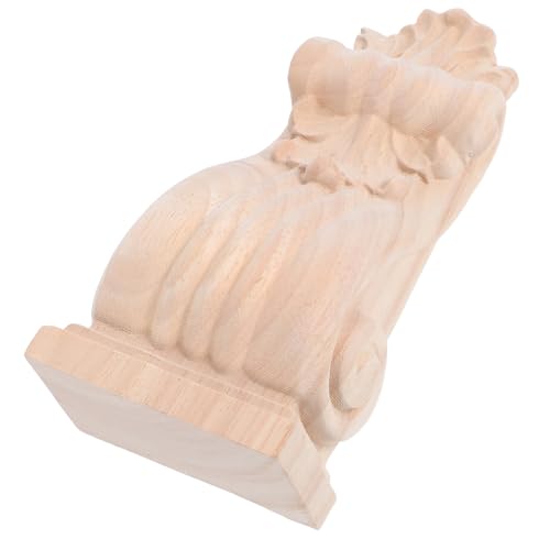 Angoily Holzsäulen wandkonsole aus Massivem Geschnitzte Dekorative Möbelapplikation Vielseitige Zierleiste für Türen und Wohnräume Rustikale Europäische dekoration von Angoily