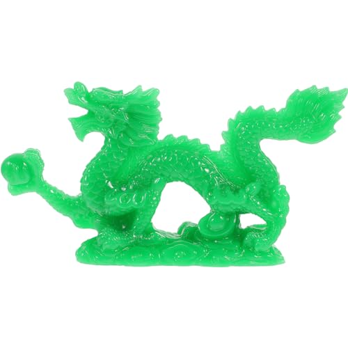 Angoily Jade Color Chinese Dragon Figur Statue Für Glück Erfolg von Angoily