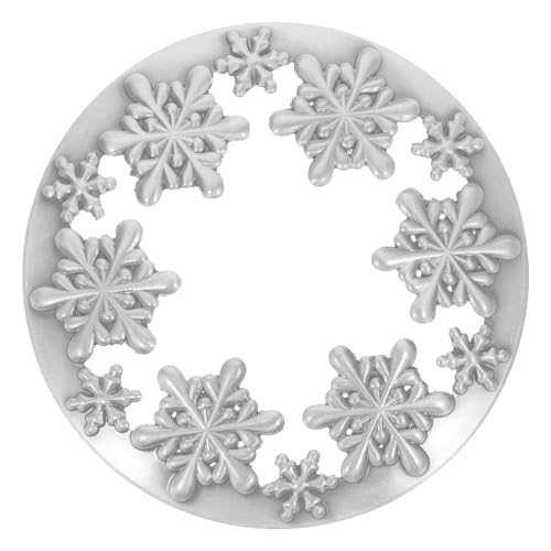 Angoily Kerze Deckel Candle Topper Für- Schneeflocken Kerzen Topper Jar Kerzen Zubehör Weihnachten Kerzenaufsatz Teelichtaufsatz 8,2cm (Splitter) von Angoily