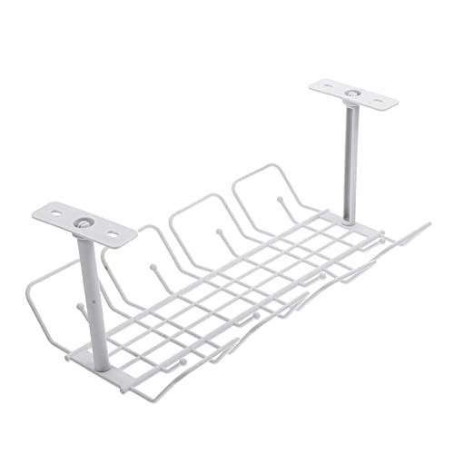Angoily Kabelführung Ablagekorb Untertisch Kabelmanagement Regal Ohne Bohren Robust Mesh Design Kabelablage Schreibtisch Organizer Für Büro Zuhause von Angoily