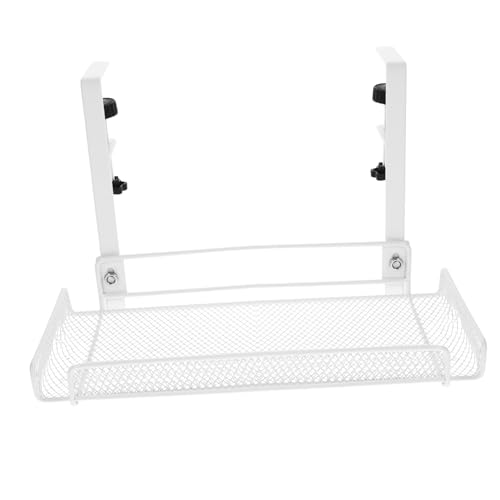 Angoily Kabelmanagement Ablage Untertisch Kabelorganizer Halterung für Ordnung Am Schreibtisch Kabelführung für Büro und Zuhause Weiß Klein Mesh Design von Angoily
