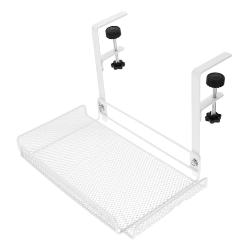 Angoily Kabelmanagement Schreibtisch Kabelablage Verstellbar Fest Belastbar Kabelorganisator mit Mesh Design für Büro Zuhause Schlafzimmer Großer Kabelkorb für Stromadapter und Steckdosen von Angoily