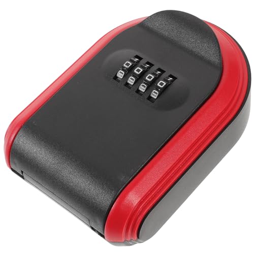 Angoily Kasten Schließfach für Schlüssel Schlüsseltresor für draußen autoschlüssel Box autoschlüssel gehäuse sicher Outdoor-Schlüsselversteck versteckter Schlüsselhalter für draußen rot von Angoily