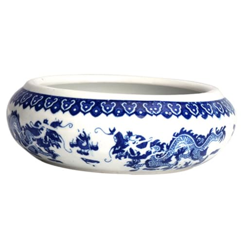 Angoily Keramik Tintentopf mit Chinesischem Drachenmuster Vielseitiges Kalligraphie Zubehör Pinselreiniger und Tinten Pigment Wasserschale Langlebiges Porzellan Angoily Keramik Tintentopf mit Chinesischem Drachenmuster Vielseitiges Kalligraphie Zubehör Pinselreiniger und Tinten Pigment Wasserschale Langlebiges Porzellan von Angoily