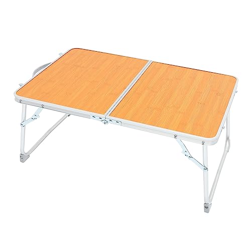 Angoily Klappbarer Camping und Bettisch aus Aluminiumlegierung Tragbarer Verschleißfester Klapptisch für Outdoor Aktivitäten Einfach zu Verstauen und Stabil für Täglichen Gebrauch von Angoily