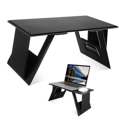 Angoily Klappbarer Laptopständer Tragbarer Laptoptisch mit Verstellbarem Neigungswinkel Multifunktional als Schreib und Lesetisch für Auto Sofa Bett Leicht und Platzsparend von Angoily