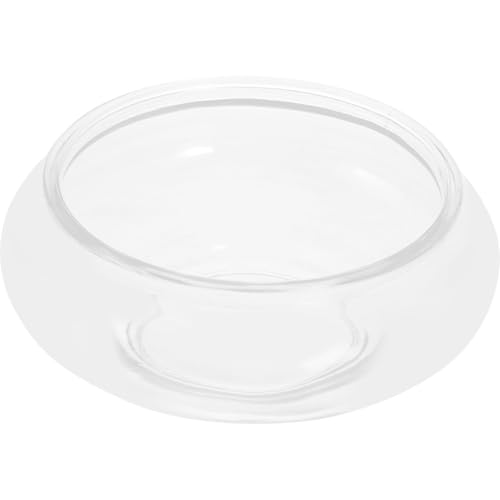 Angoily Klare Fischglasvase Glasblasenschale Runder Flacher Übertopf Terrarium Fischglas Seerosenschale Breite Öffnung Blumenvase Wasserpflanzentopf Hydrokultur-Pflanzgefäß von Angoily