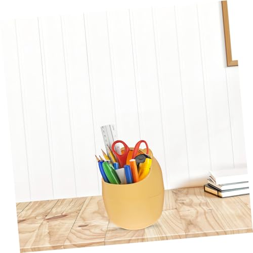 Angoily Kleiner Desktop mülleimer mit Deckel Niedlicher Mini Tischabfalleimer Platzsparend und Leicht zu Reinigen für Schlafzimmer Büro Küche und Studentenwohnheim Orange von Angoily