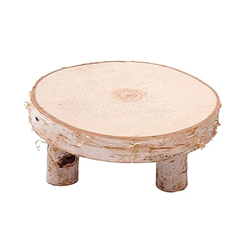 Angoily Kleiner Tisch Weißbirke Unlackiert Natürlicher Holzständer Vielseitiger Dekohalter Für Kerzen Vasen Blumen Wohnzimmer Gartendekoration von Angoily