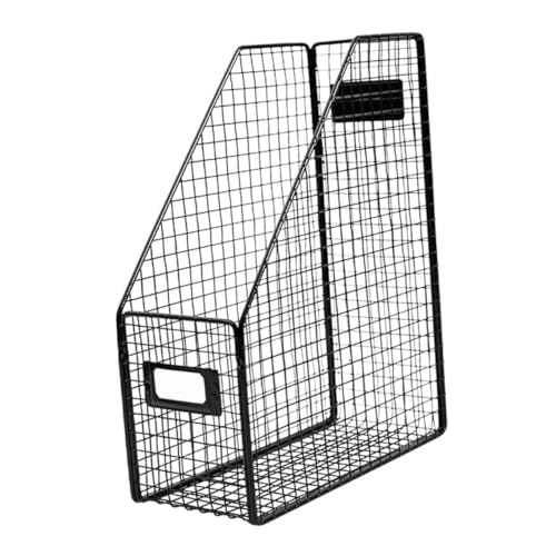 Angoily Kreatives Buchhalter Regal für Schreibtisch Vintage Aufbewahrungsbox für Büro Schwarz für Bücher Dateien und Platzsparendes Design für Räume von Angoily