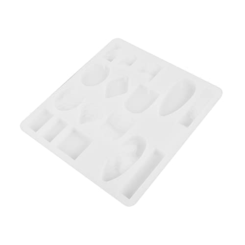 Angoily Kristallkleber -Ohrringform Schlüsselkette Anhängerform Schmuck Handwerk Silikon sterben Dekorative Form DIY-Kristall-Epoxy-Form DIY manuelle Form einfache Form Silikonform Weiß von Angoily