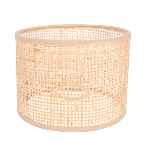 Angoily Kronleuchter-Lampenschirm Hängende Pendelleuchtenabdeckung Rattan Gewebter Lampenschirm Rattan-Korb-Stil Für Tischlampe Stehlampe Pendelleuchte 16 X 12, 09D830PIA81472SV2IZ2PM66, Khaki von Angoily