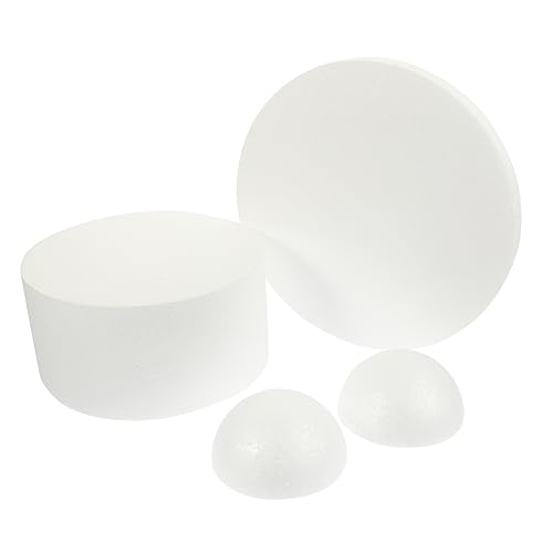 Angoily Kuchen-Modell Kuchenschaum-Modell Attrappen Modellieren Herstellung Topper Cake Dummy kuchendekoration Kuchenattrappe Kuchenembryo Schaumkuchendekor simuliertes Kuchenmodell Weiß von Angoily