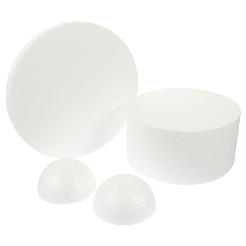 Angoily Kuchen-Modell Kuchenschaum-Modell Herstellung Kuchenmodell Prop Schaumkuchen Topper Runder Schaum Modellieren Schaum Formt Formen Pastell Attrappen Kuchen-Requisite Partydekor Weiß von Angoily