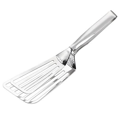 Angoily Küchenzange Fisch Flipper Kuchen Spachtel Pfannenwender Steak Klemme Fisch Spatel Geschlitzte Metallspatel Zange Küche Grill Zange Grillzange Steak Spachtel Spachtel Bratwurstzange von Angoily