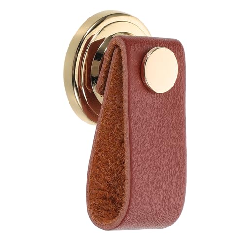 Angoily Kunstleder Möbelgriff Schrankgriff aus Goldlegiertem Zinklegierung Langlebig für Kleiderschrank Schuhschrank Küchenmöbel Vintage Stil Eleganter Griff zur Wohnraumdekoration von Angoily
