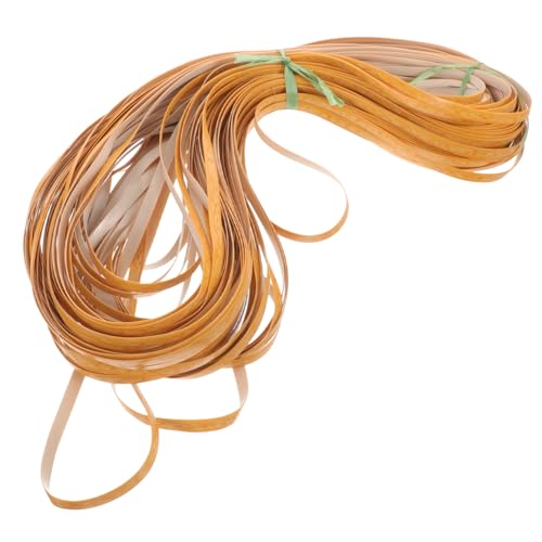 Angoily Kunststoff Geflochtene Cane Strips Wetterfestes Rattan Geflecht Ersatzmaterial Stabil für Möbel Geflecht DIY Caning Material für Gartenstühle und Tischdeko Goldene Farbvariante von Angoily