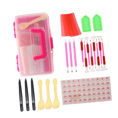 Angoily LED Diamant Malerei Stift Set mit Aufbewahrungsbox Fach Dotting Werkzeug für DIY Kreuzstich Stickerei und Diamantzeichnung Komfortabler Griff Langlebig und Praktisch von Angoily