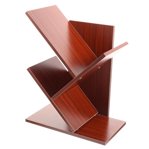 Angoily Bücherregal-aufbewahrungsregal Desktop-Organizer Schallplattenaufbewahrung Multi-Grid-designmaterial von Angoily