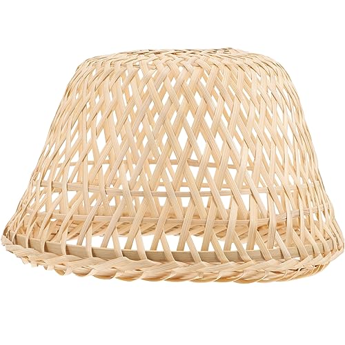 Angoily Bambus Lampenschirm Retro Stil Gewebter Lampenschirm Für Tischlampe Eleganter Lampenbezug Für Schlafzimmer Wohnzimmer Und Restaurant Hochwertige Verarbeitung Langlebig Vielseitig von Angoily