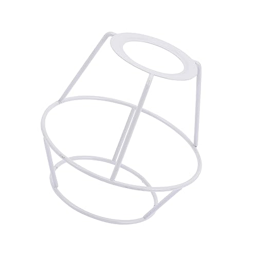 Angoily Lampenschirmrahmen DIY Ring Lampenschirm Drahtgestell für Projekte für Tischlampe Stehlampe und Pendelleuchte Robust und Hochtemperaturbeständig Weißes von Angoily