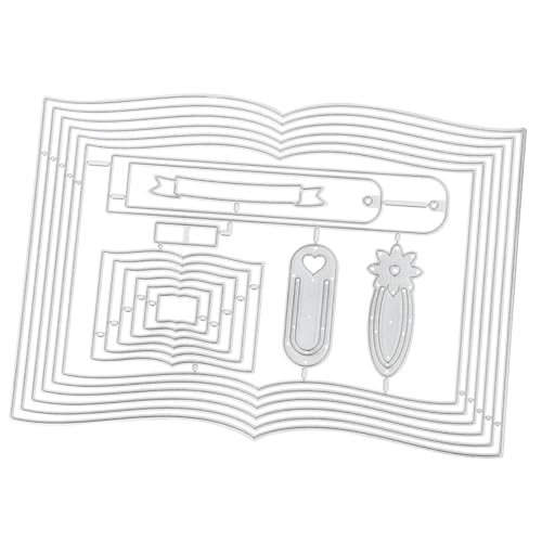 Angoily Leichte Stanzschablonen aus Robustem Karbonstahl Präzise Buchrahmen Stanzformen für DIY Scrapbooking Bastelarbeiten Glatte Oberfläche Tragbar für Kreative Papierprojekte Angoily Leichte Stanzschablonen aus Robustem Karbonstahl Präzise Buchrahmen Stanzformen für DIY Scrapbooking Bastelarbeiten Glatte Oberfläche Tragbar für Kreative Papierprojekte von Angoily