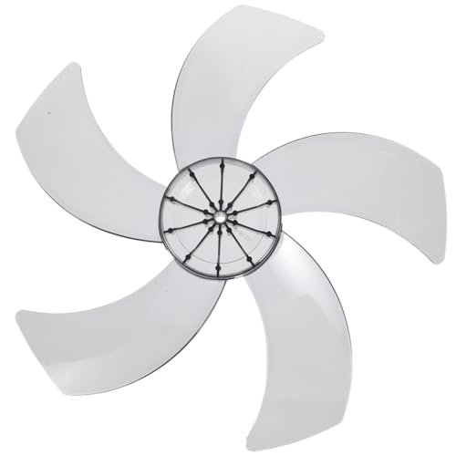 Angoily Lüfterflügel 16 Zoll Lüfterflügel Haushaltsventilatorflügel Kunststoff Fünf Blätter Mit Mutternabdeckung von Angoily