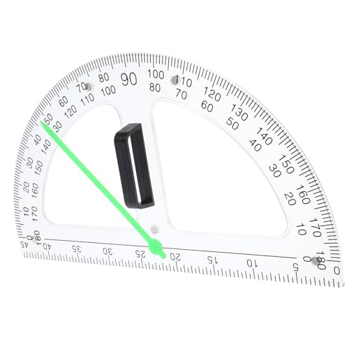Angoily Magnetisches Transparentes Winkelmesser Lineal aus Robustem Halbrunder Winkelmesser und Tragbares Messlineal mit Magnet für Präzises Zeichnen und Sicheren Halt Metallflächen für von Angoily