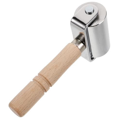 Angoily Metallrolle drücken Rand klein Rollen Handwerk für Nahtrolle aus Stahl Teppichrolle Handrolle Vinyl-Walzenwerkzeug Nahtroller Bastelrolle Lederrolle Holz Silver von Angoily