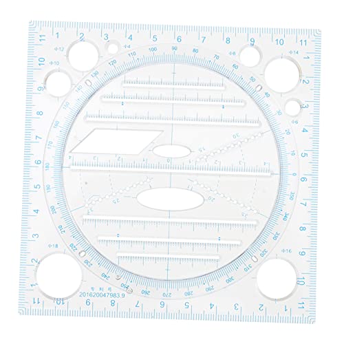 Angoily Multifunktionale Zeichenschablone Geometrischer Zeichner für Schüler Einfach zu Handhabendes Messwerkzeug Hilfsmittel für Kreative Projekte und Mathematische Aktivitäten Blau Angoily Multifunktionale Zeichenschablone Geometrischer Zeichner für Schüler Einfach zu Handhabendes Messwerkzeug Hilfsmittel für Kreative Projekte und Mathematische Aktivitäten Blau von Angoily