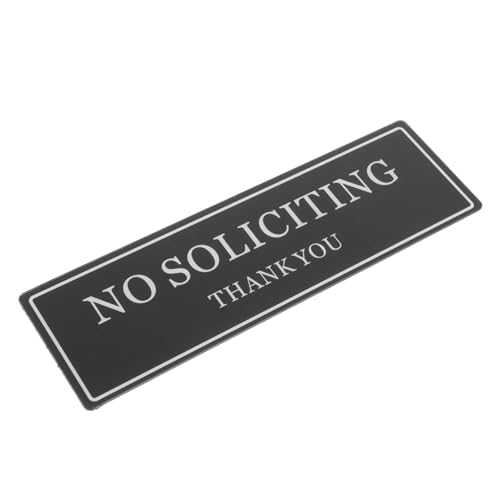 Angoily No Soliciting Türschild aus Acryl Wasserdichtes Haustür schild mit Englischer Aufschrift Reißfestes Tür deko schild Glatte Kanten Leicht zu Montieren Geeignet für Zuhause Büro und von Angoily